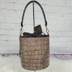 Pratesi Italian Leather Bucket Purse Crossbody Secchiello Lady Bag
